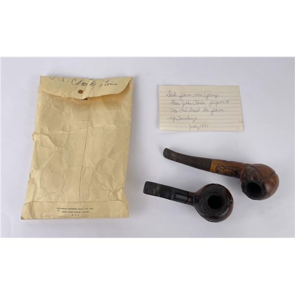 John Louis Clarke Glacier Park Montana Pipes