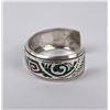 Image 2 : Navajo Sterling Silver Inlay Cuff Bracelet