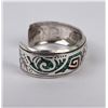 Image 3 : Navajo Sterling Silver Inlay Cuff Bracelet