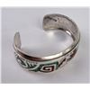 Image 4 : Navajo Sterling Silver Inlay Cuff Bracelet