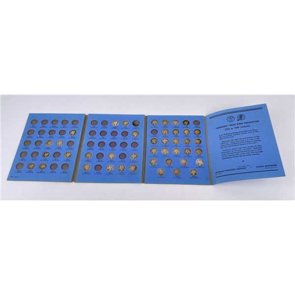 Collection of 43 Mercury Dimes