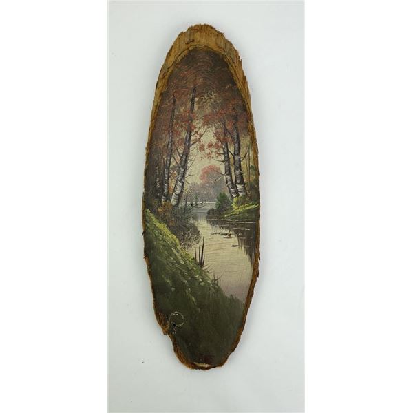 Antique Montana Tourist Plein Air Painting