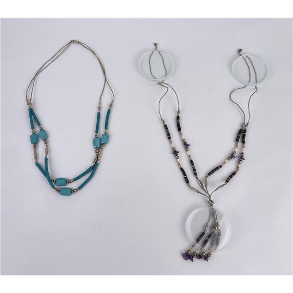 Navajo Silver Bench Bead Heishi Necklaces