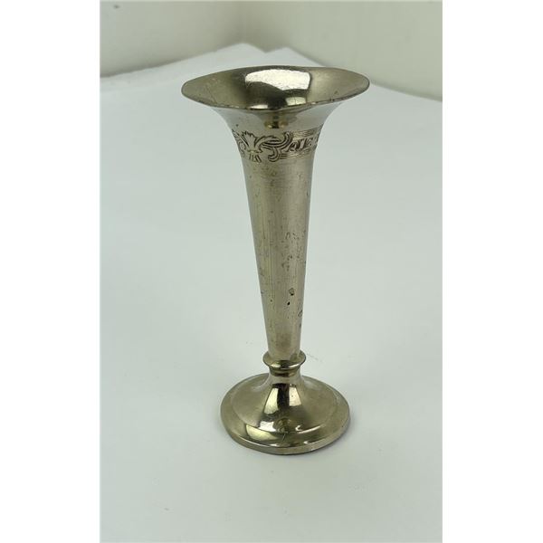 Antique Japanese Silver Plate Bud Vase