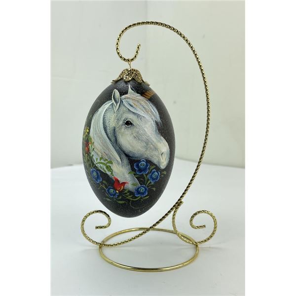 Hand Painted Unicorn Emu Egg