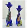 Image 2 : Pair of Seguso Viro Murano Glass Candlesticks