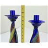 Image 8 : Pair of Seguso Viro Murano Glass Candlesticks
