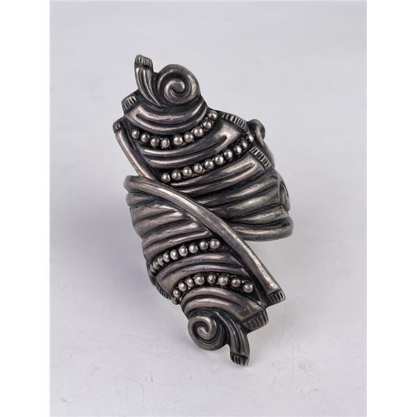 Taxco Mexico Sterling Silver Clamper Bracelet