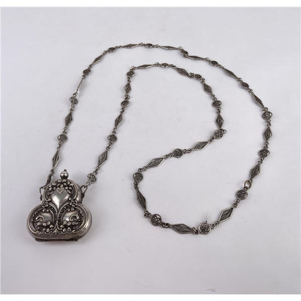 Victorian Coin Silver Chatelaine Coin Purse