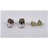 Image 2 : Sterling Silver Amber Rings and Earrings