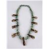 Image 2 : Navajo Buffalo Tooth Turquoise Nugget Necklace