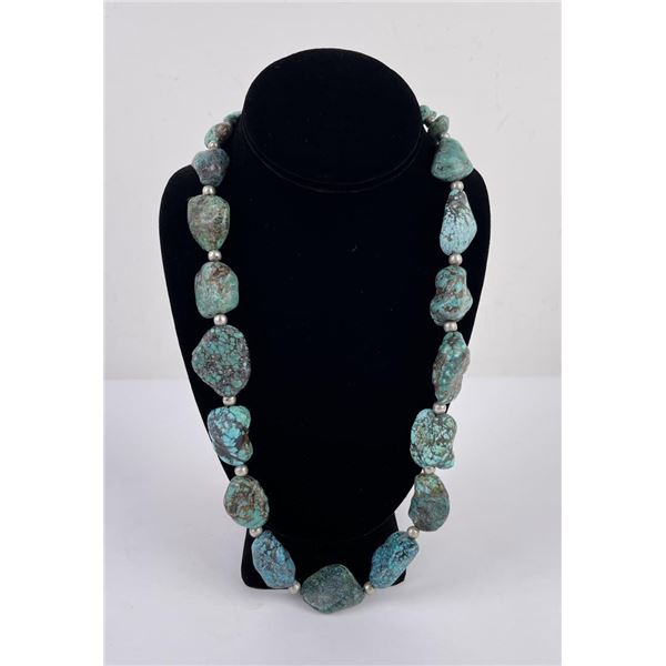 Navajo Turquoise Sterling Silver Necklace