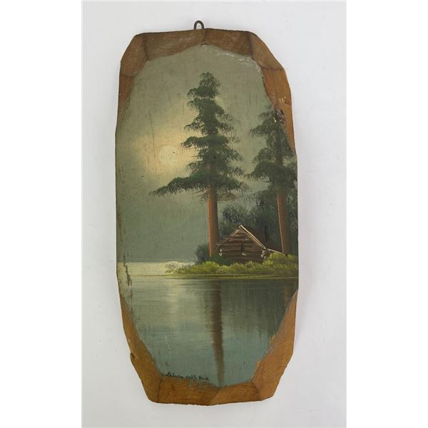 Antique Glacier Park Tourist Plein Air Painting