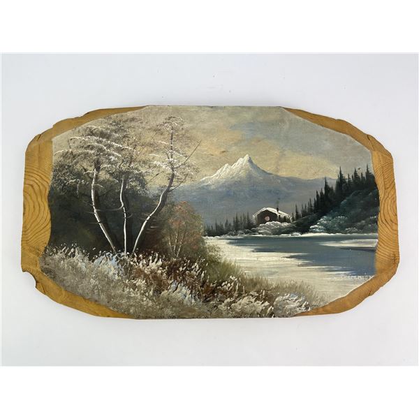 Antique Glacier Park Tourist Plein Air Painting