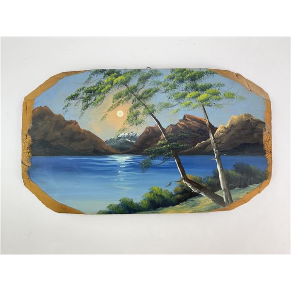 Antique Glacier Park Tourist Plein Air Painting