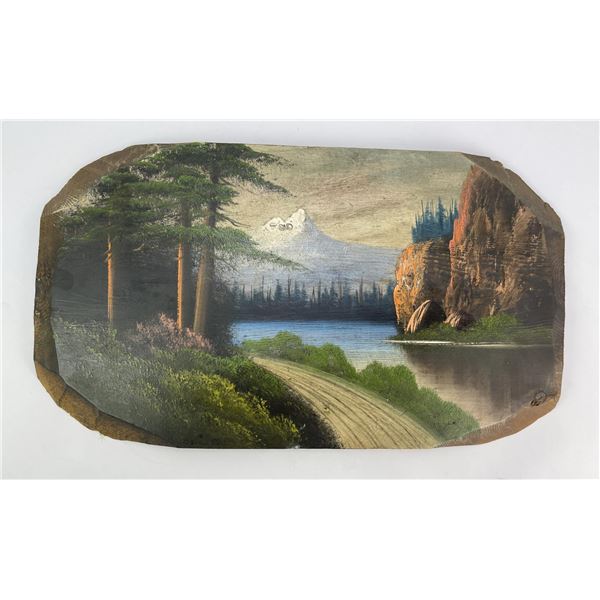 Antique Glacier Park Tourist Plein Air Painting
