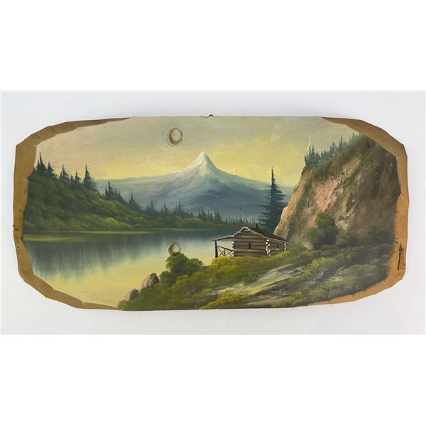 Antique Glacier Park Tourist Plein Air Painting