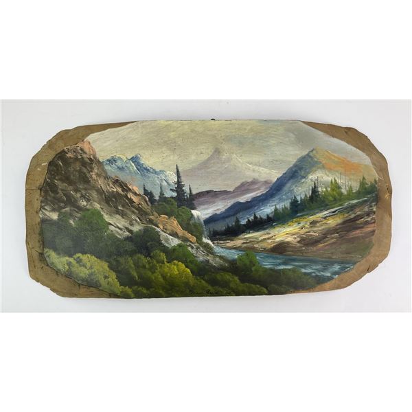 Antique Glacier Park Tourist Plein Air Painting