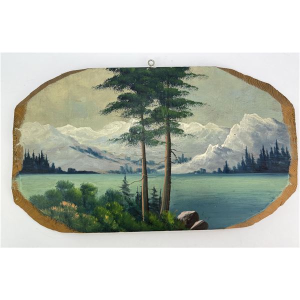 Antique Glacier Park Tourist Plein Air Painting
