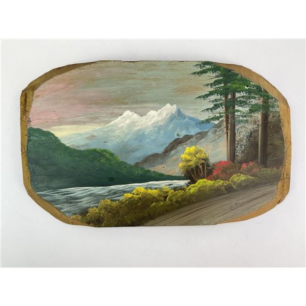 Antique Glacier Park Tourist Plein Air Painting