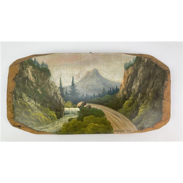 Antique Glacier Park Tourist Plein Air Painting