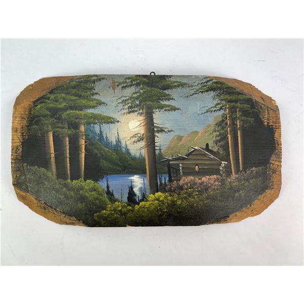 Antique Glacier Park Tourist Plein Air Painting