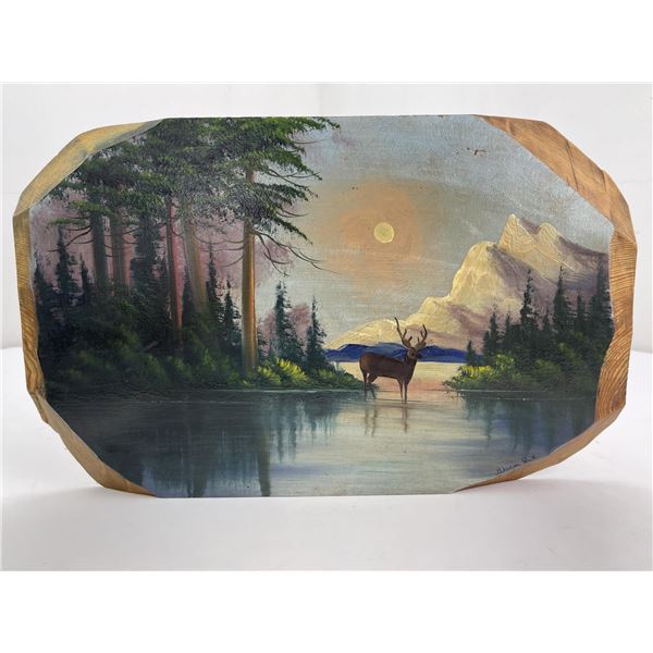 Antique Glacier Park Tourist Plein Air Painting