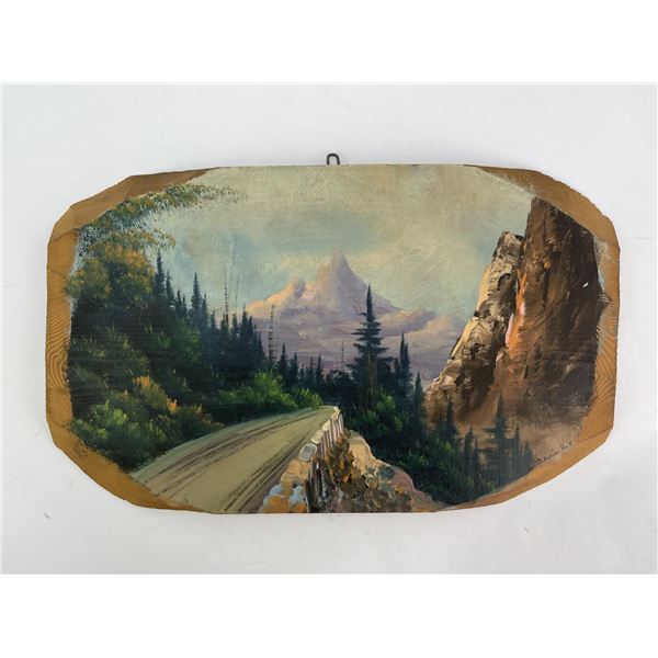 Antique Glacier Park Tourist Plein Air Painting