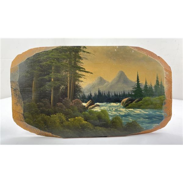 Antique Glacier Park Tourist Plein Air Painting