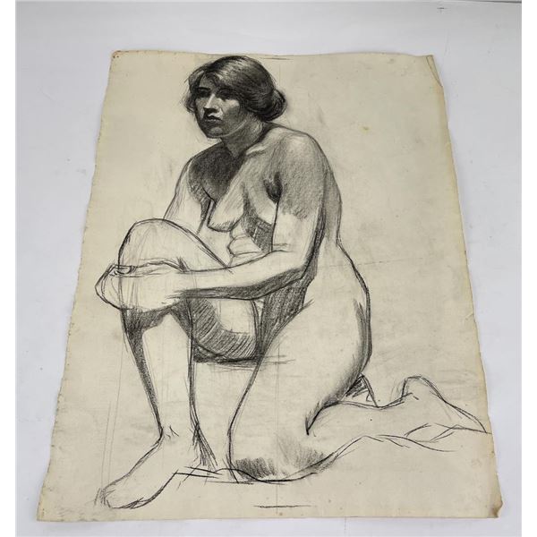 Frederick Kress Drawing Nude Study California