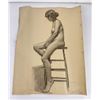 Image 1 : Frederick Kress Drawing Nude Study California