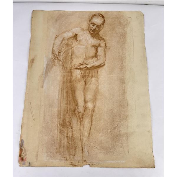 Frederick Kress Drawing Nude Study California
