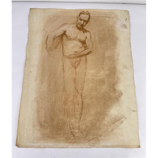 Frederick Kress Drawing Nude Study California