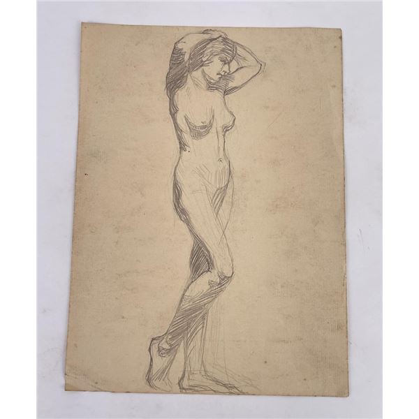 Frederick Kress Drawing Nude Study California