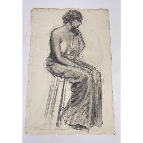 Frederick Kress Drawing Nude Study California