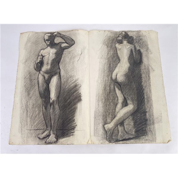 Frederick Kress Drawing Nude Study California