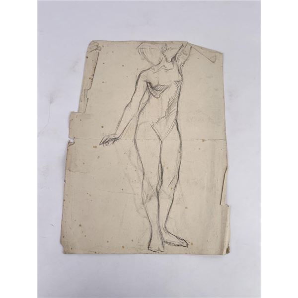 Frederick Kress Drawing Nude Study California