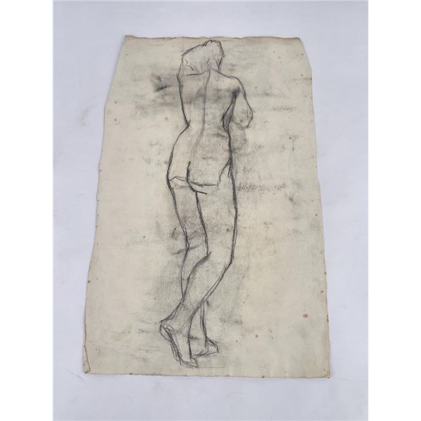 Frederick Kress Drawing Nude Study California