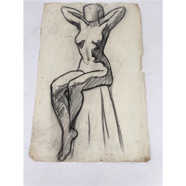 Frederick Kress Drawing Nude Study California