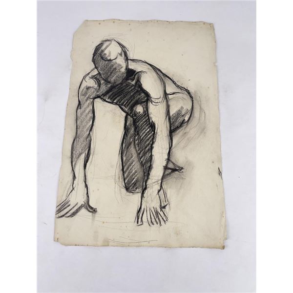 Frederick Kress Drawing Nude Study California