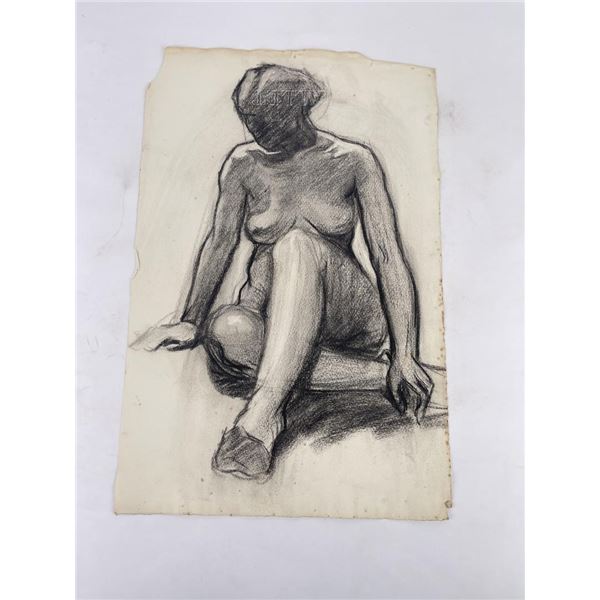 Frederick Kress Drawing Nude Study California
