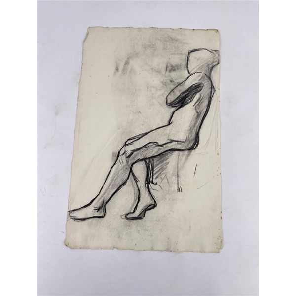 Frederick Kress Drawing Nude Study California