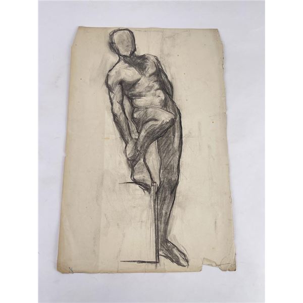 Frederick Kress Drawing Nude Study California