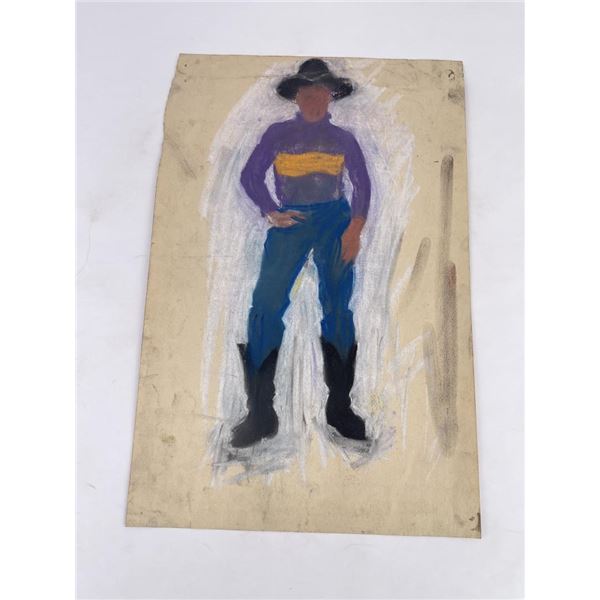 Frederick Kress Drawing Cowboy Study California