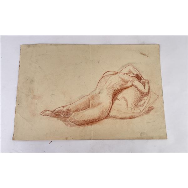 Frederick Kress Drawing Nude Study California