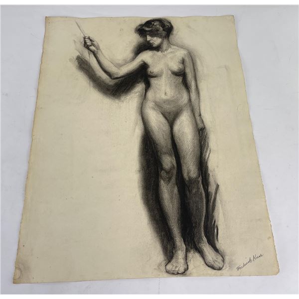 Frederick Kress Drawing Nude Study California