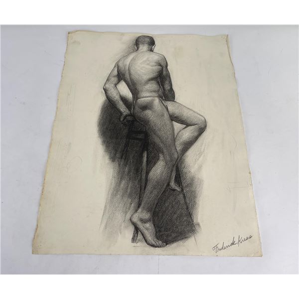 Frederick Kress Drawing Nude Study California