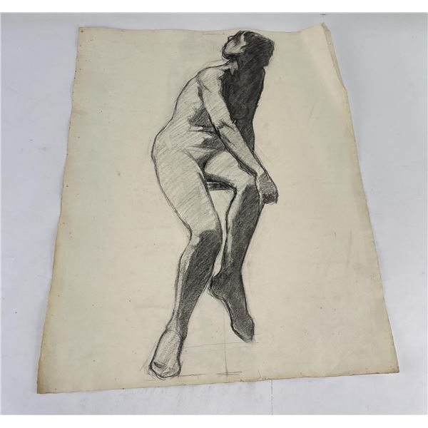 Frederick Kress Drawing Nude Study California