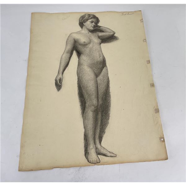 Frederick Kress Drawing Nude Study California