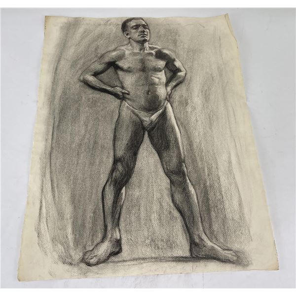 Frederick Kress Drawing Nude Study California